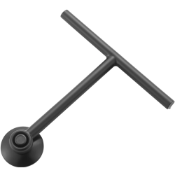 CERANO - Závěsná stěrka do sprchového koutu - s přísavkou - černá matná - 21,5x21  (CER-664636)