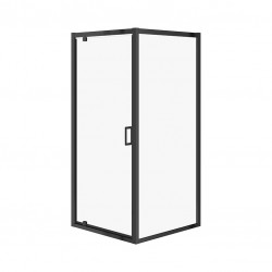 CERSANIT - ČTVERCOVÝ SPRCHOVÝ KOUT ARTECO PIVOT 90X90X190, ČERNÁ, ČIRÉ SKLO (S913-016)