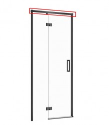 CERSANIT - Nástěnný držák pro sprchový kout LARGA, černý (S900-2736)