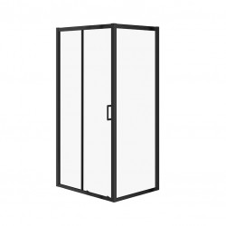 CERSANIT - OBDÉLNÍKOVÝ SPRCHOVÝ KOUT ARTECO 100X80X190, ČERNÁ, ČIRÉ SKLO (S913-017)