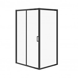 CERSANIT - OBDÉLNÍKOVÝ SPRCHOVÝ KOUT ARTECO 120X90X190, ČERNÁ, ČIRÉ SKLO (S913-018)