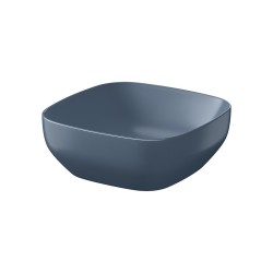 CERSANIT - Pultové umyvadlo LARGA čtvercové (38x38) modré mat, BOX (K677-064)