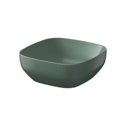 CERSANIT - Pultové umyvadlo LARGA čtvercové (38x38) zelené mat, BOX (K677-061)