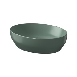 CERSANIT - Pultové umyvadlo LARGA elipsa (50x38) zelené mat, BOX (K677-054)