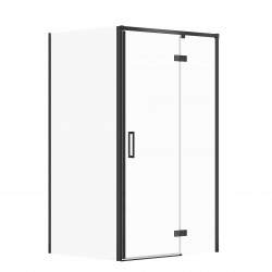CERSANIT/S - Sprchový kout LARGA 100x90 černý, pravý, čiré sklo (S932-125/90)