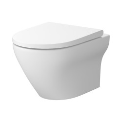 CERSANIT - Sada B572: závěsné WC HF LARGA ovál CLEAN ON TS SLIM WRAP DUR SC EO bílá mat BOX (S701-608)