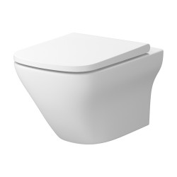 CERSANIT - Sada B573: závěsné WC HF LARGA čtverec CLEAN ON TS SLIM WRAP DUR SC EO bílá mat BOX (S701-609)