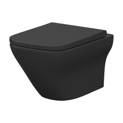 CERSANIT - Sada B575: závěsné WC HF LARGA čtverec CLEAN ON TS SLIM WRAP DUR SC EO antracit BOX (S701-611)
