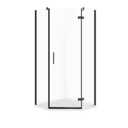 CERSANIT - Sada B774: kout JOTA pětiúhelník pravý, černý 80x80x195 + TAKO SLIM VIR (S601-161)