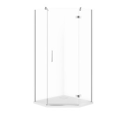 CERSANIT - Sada B776: kout JOTA pětiúhelník pravý, chrom 90x90x195 + TAKO SLIM VIR (S601-163)