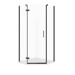 CERSANIT - Sada B779: kout JOTA pětiúhelník levý, černý 90x90x195 + TAKO SLIM VIR (S601-166)