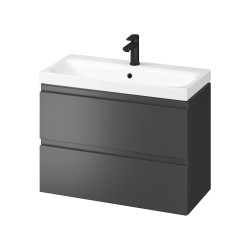 CERSANIT - Sada B886 MODUO SLIM 80 antracit, montáž (skříňka FSC MIX70% SGSCH-COC-007574 + umyvadlo) VIR (S801-476)
