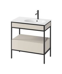 CERSANIT - Sada B939 konzole ZEN 80 (skříňka se zásuvkou + panel FSC MIX70% SGSCH-COC-007574 + umyvadlo vlevo) cashmere VIR (S801-512)