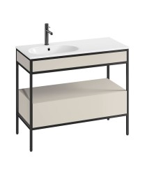 CERSANIT - Sada B945 konzole ZEN 100 (skříňka se zásuvkou + panel FSC MIX70% SGSCH-COC-007574 + umyvadlo vpravo) cashmere VIR (S801-515)