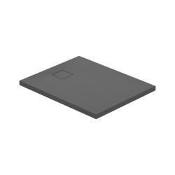 CERSANIT - Sada C258 sprchová vanička obdélníková TAKO SLIM 100x80x4,5 šedá mat + sifon VIR (S208-009)