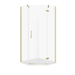CERSANIT - Sada C304: kout JOTA pětiúhelník pravý, zlato 80x80x195 + TAKO SLIM bílá VIR (S601-362)
