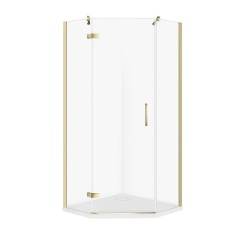 CERSANIT - Sada C305: kout JOTA pětiúhelník levý, zlato 80x80x195 + TAKO SLIM bílá VIR (S601-363)