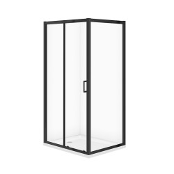 CERSANIT - Sada C709: kout ARTECO černý obdélník 100x80x190 + vanička TAKO 100x4 VIR (S913-027)