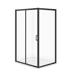 CERSANIT - Sada C711: kout ARTECO černý obdélník 120x90x190 + vanička TAKO 120x4 VIR (S913-029)