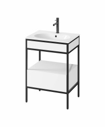 CERSANIT - Sada konzole ZEN 60 (skříňka se zásuvkou + panel FSC MIX70% SGSCH-COC-007574 + umyvadlo) bílá VIR (S801-511)