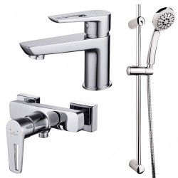 CERSANIT - SET A36 umyvadlová baterie MILLE CHR +sprchová baterie MILLE CHR + sprchový set VIBE (S952-004)