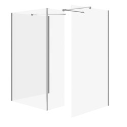 CERSANIT - SET B806 WALK-IN MILLE FIX STĚNA CHROME 90X90X90X30X200 VIR (S601-193)