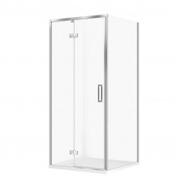 CERSANIT - SET C140  Sprchový kout Larga, levý, 90x90x195, chrom + vanička Tako 90x4 (S601-341)