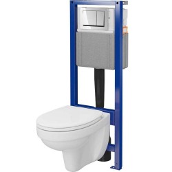 CERSANIT - Set C44 SYSTEM 40 MECH WHB414 DUR SC EO, tlačítko chrom lesk (S701-824)