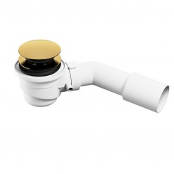 CERSANIT - Sifon click-clack pro volně stojící vany bez přepadu GOLD - zlatý (S904-009)