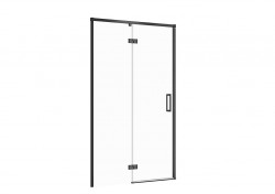 CERSANIT - Sprchové dveře LARGA ČERNÉ 120X195, levé, čiré sklo (S932-130)