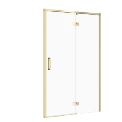 CERSANIT - Sprchové dveře LARGA s panty, zlatá mat, 120x195, pravé, čiré sklo (S164-064)