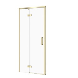 CERSANIT - Sprchové dveře LARGA s panty, zlatá mat, 80x195, levé, čiré sklo (S164-065)
