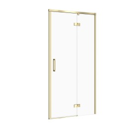 CERSANIT - Sprchové dveře LARGA s panty, zlatá mat, 90x195, pravé, čiré sklo (S164-062)