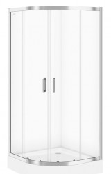 CERSANIT - Sprchový kout ARTECO čtvrtkruh 90x190, posuv, čiré sklo (S157-002)