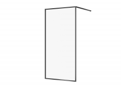 CERSANIT - Sprchový kout WALK-IN LARGA ČERNÉ 100X200 TRANSPARENT SKLO (S932-139)