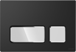 CERSANIT - Tlačítko block černý mat, klávesy chrom lesk (K97-0399)