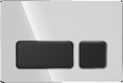 CERSANIT - Tlačítko block chrom lesk, klávesy černý mat (K97-0565)