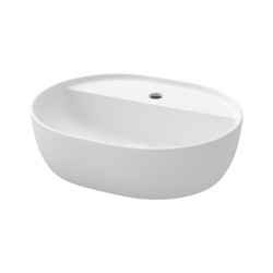 CERSANIT - Umyvadlo na desku MODUO OVAL 40X50 s otvorem pro bateri (K116-154)
