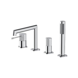 CERSANIT - Vano-sprchová víceotvorová stojánková baterie ZEN, chrom (S951-565)