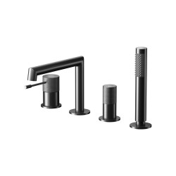 CERSANIT - Vano-sprchová víceotvorová stojánková baterie ZEN, gun metal black (S951-793)