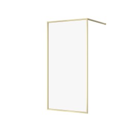 CERSANIT - Walk-in sprchový kout LARGA, zlatá mat, 100x200, čiré sklo (S164-073)