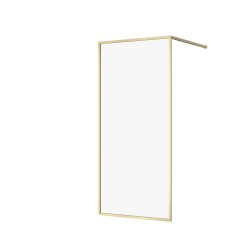CERSANIT - Walk-in sprchový kout LARGA, zlatá mat, 90x200, čiré sklo (S164-072)