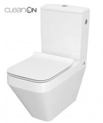 CERSANIT - WC KOMBI CREA CLEANON 010/020 ČTVEREC, NÁDRŽKA 010 3/5, SEDÁTKO DUR SLIM WO LW ONE (K114-022-B-SET)