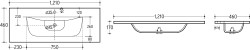 COMAD - Nábytkové umyvadlo SKY 120cm (5907611652275)