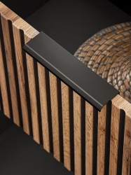 COMAD - Skříňka pod umyvadlo 100cm, 2 šuplíky XILO BLACK WOTAN (5907611656440)