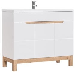 COMAD - Skříňka pod umyvadlo 100cm 3 dvířka BALI bílá (5907611647509)