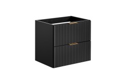 COMAD - Skříňka pod umyvadlo 60cm 2 zásuvky ADEL BLACK (5907611654842)