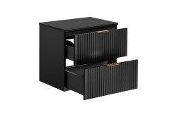 COMAD - Skříňka pod umyvadlo 60cm 2 zásuvky ADEL BLACK (5907611654842)