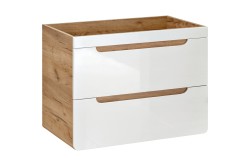 COMAD - Skříňka pod umyvadlo 60cm 2 zásuvky ARUBA BÍLÁ (5907611647172)
