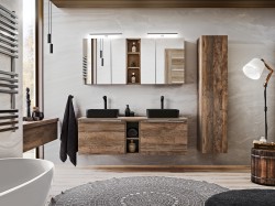 COMAD - Skříňka pod umyvadlo 60cm 2 zásuvky SANTA FE OAK (5907611652428)
